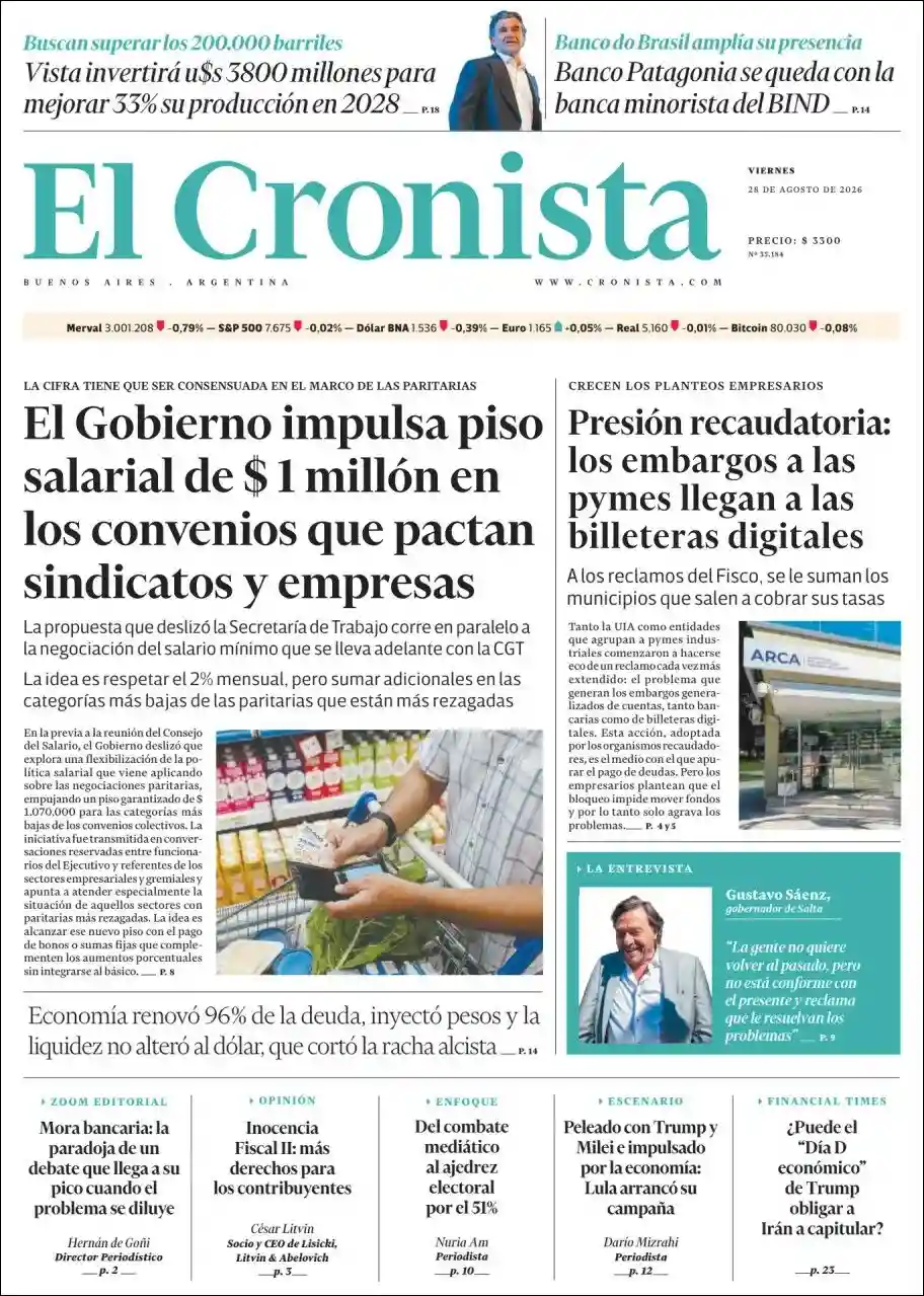 Estudios Max | FM LAPACHITO 102.1 - Tapa del diario Cronista