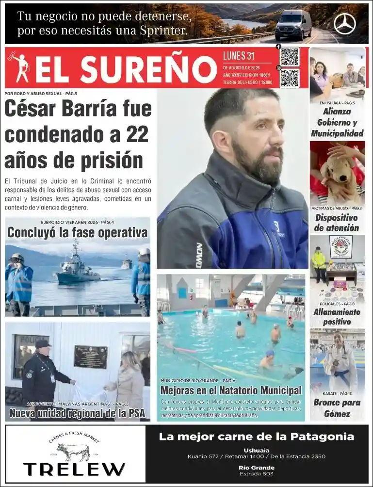 Estudios Max | FM LAPACHITO 102.1 - Tapa del diario El Sureño